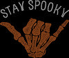 Stay Spooky Skeleton Hand Rhinestone Transfer – 10" x 9"