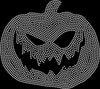 Angry Jack-O'-Lantern Rhinestone Transfer – 9" x 8"