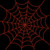 Spider Web Rhinestone Transfer – 11" Halloween Iron-On