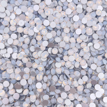 White Opal Glass Rhinestones