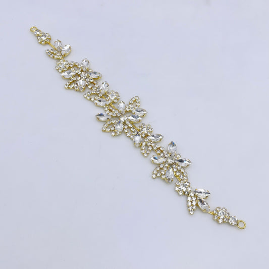 Floral Rhinestone Applique