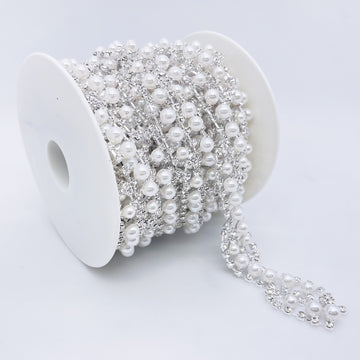 Rhinestone Pearl Trim | SCA-44