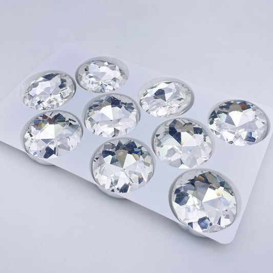 Round | 27*27mm | Pointed Back Rhinestones