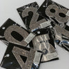 3" Rhinestone Iron On Numbers | Crystal  Number Patch | L-6
