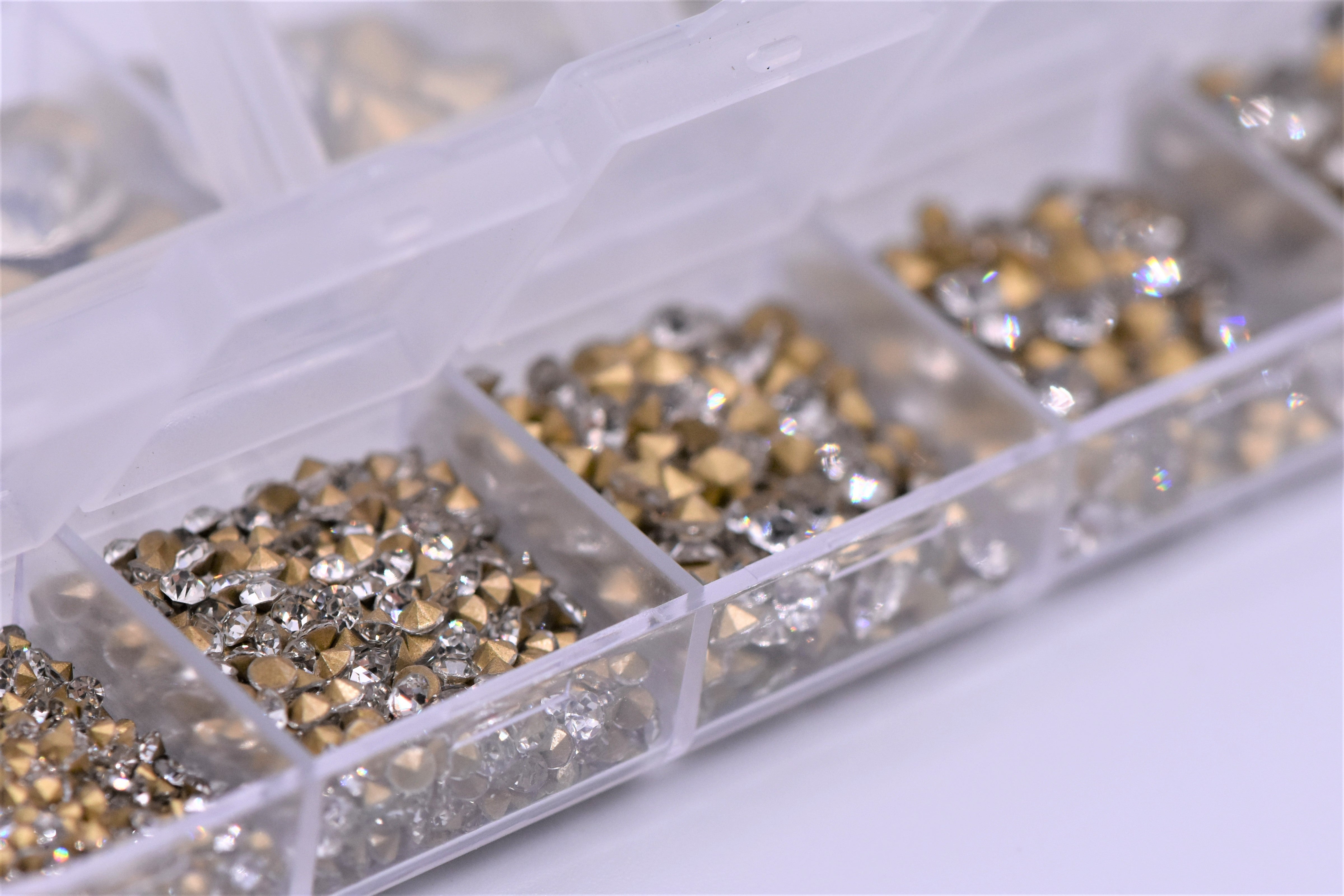 See Thru Micro Rhinestone 1mm Unfoiled Crystal AB Micro Pixie Rhinestones | Planet Rhinestone