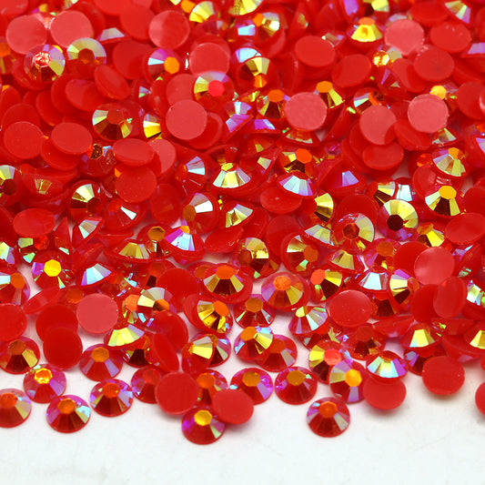 Flaming Hot Red AB Jelly Rhinestones