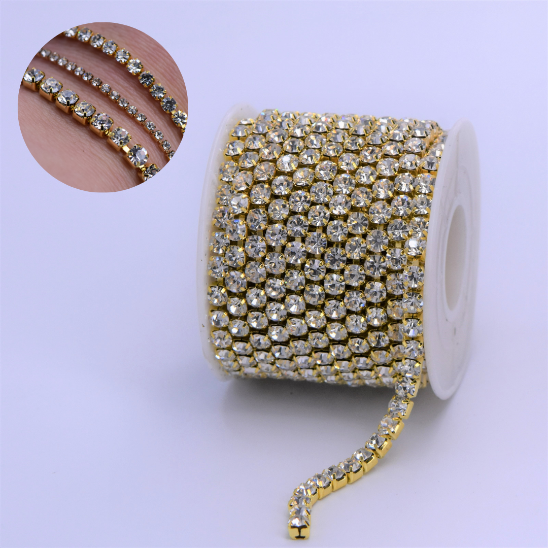 Gold Crystal Cup Chain | S01