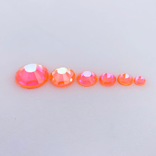 Luminous Orange Glass Rhinestones