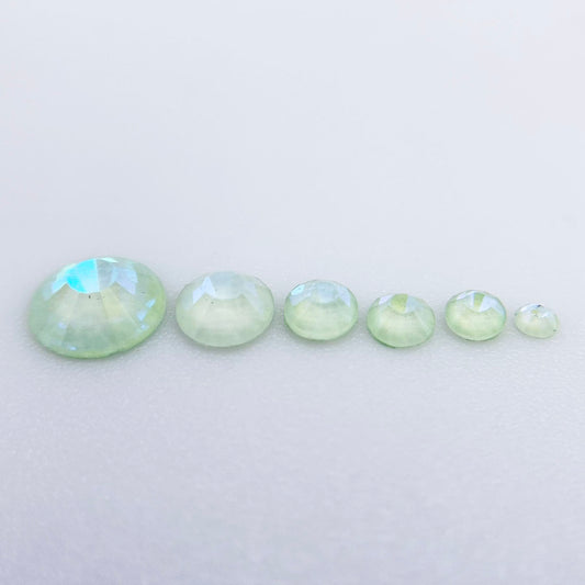 Luminous Green Glass Rhinestones