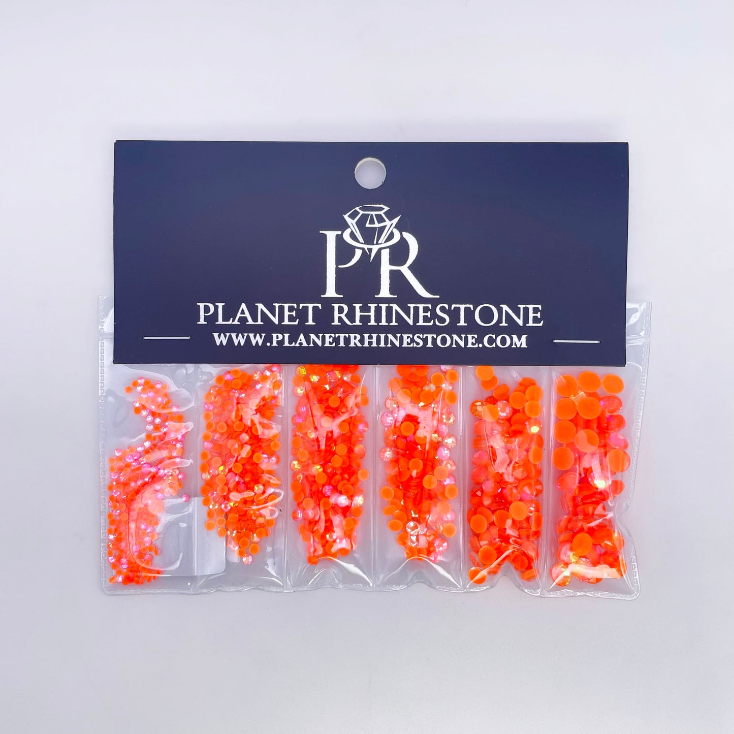 Luminous Orange Glass Rhinestones