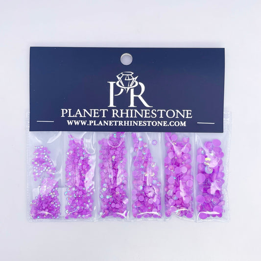 Luminous Purple Glass Rhinestones