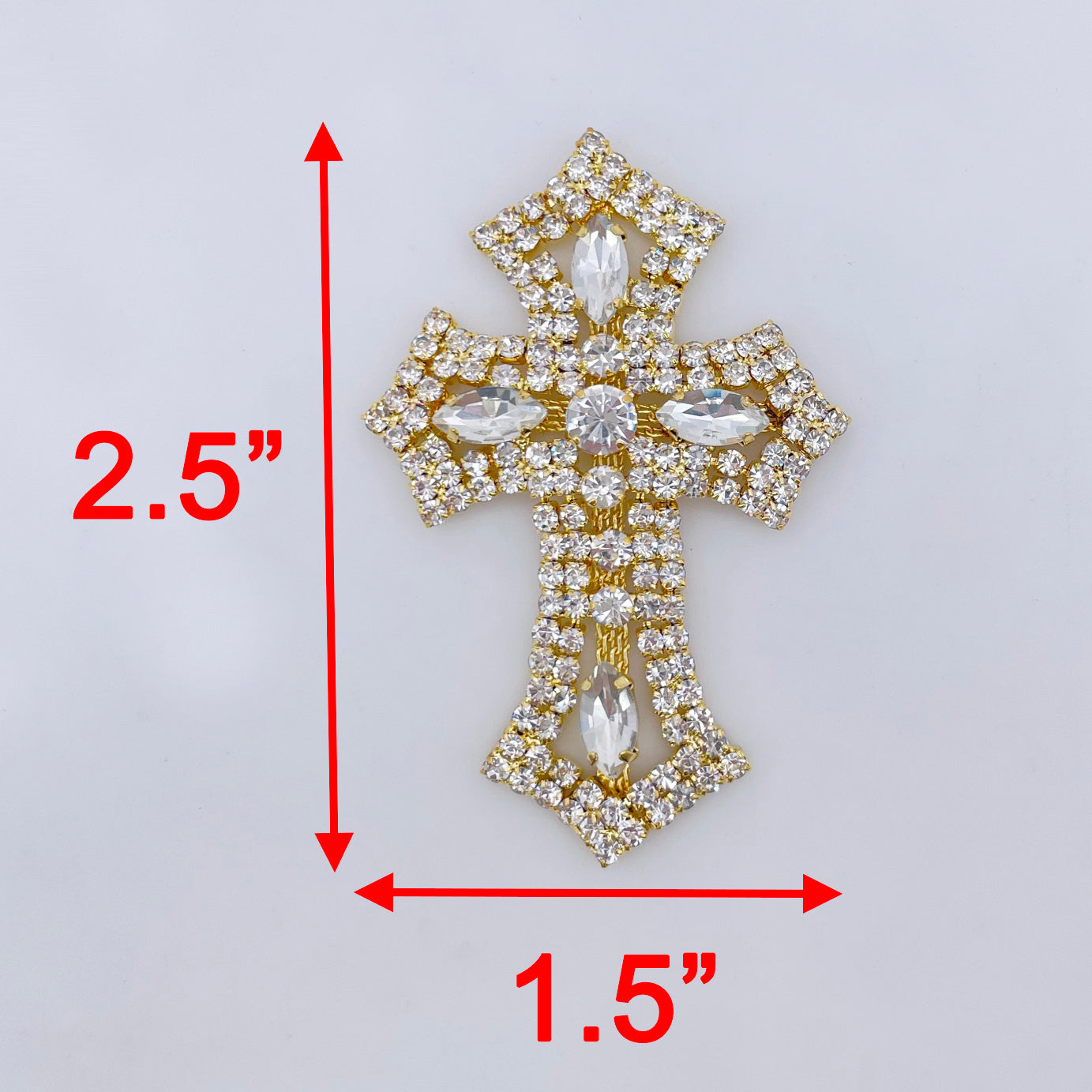 Gold Rhinestone Cross