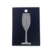 Champagne Glass Hotfix Applique