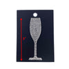 Champagne Glass Hotfix Applique