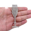 Champagne Glass Hotfix Applique