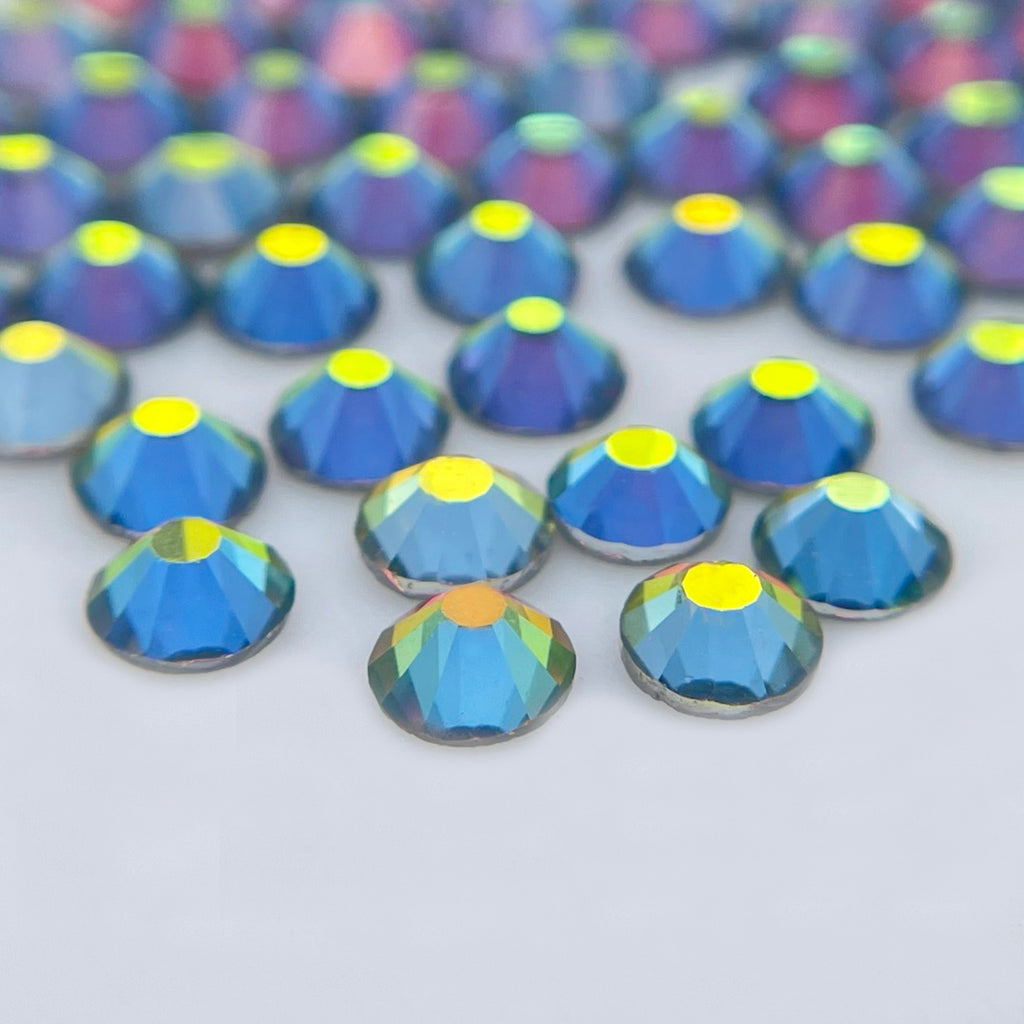 Rainbow glass rhinestones | 1440 pcs | 10 gross bag | flatback | Non hotfix  | SS12 | 3mm | embellishments | nail art | crafts