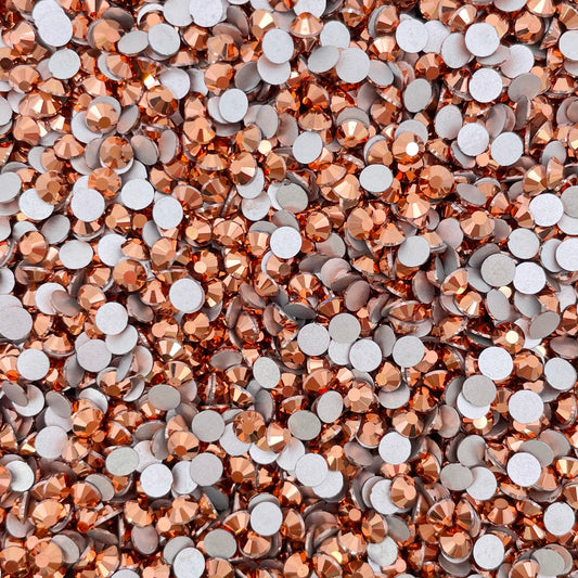 Rose Gold Glass Rhinestones