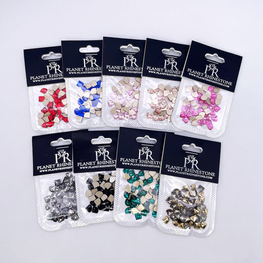 6*8 Fan Shape Glass Rhinestones