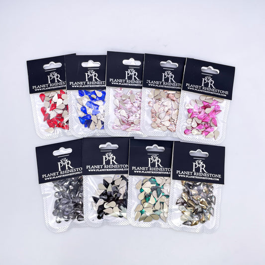 6*10 Tear Drop Glass Rhinestones