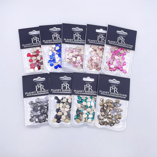6*8 Tear Drop Glass Rhinestones