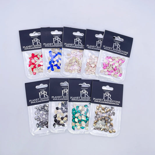 5*8 Maple Leaf Glass Rhinestones