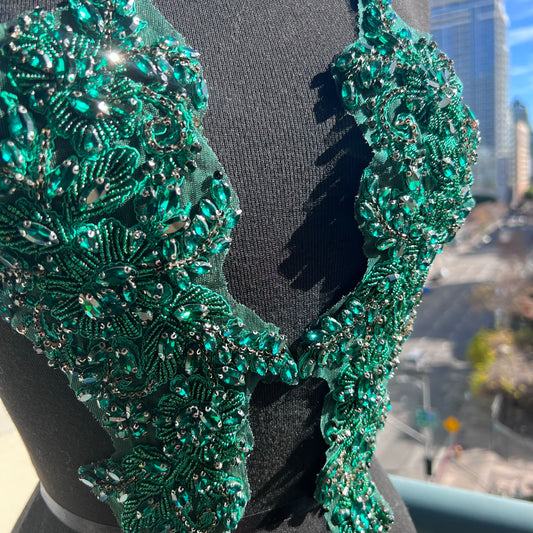 Lilli Emerald Rhinestone Applique