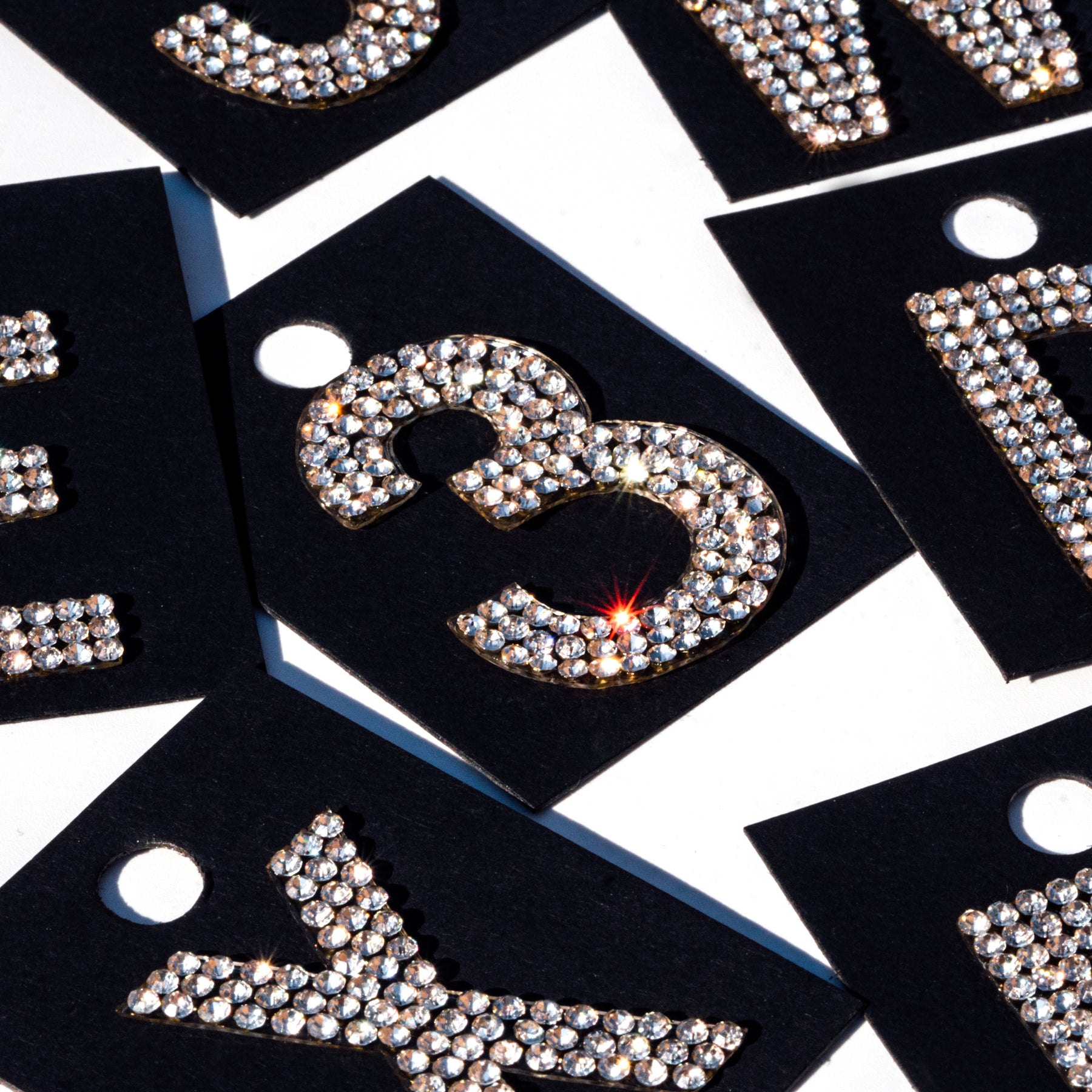 Iron-On Rhinestone Letters