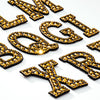 2" Gold Iron On Rhinestone Letters & Numbers | L-1