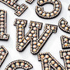2" AB Iron On Rhinestone Letters & Numbers | L-1