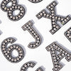 2" Crystal Iron On Rhinestone Letters & Numbers | L-1