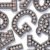 2" Crystal Iron On Rhinestone Letters & Numbers | L-1