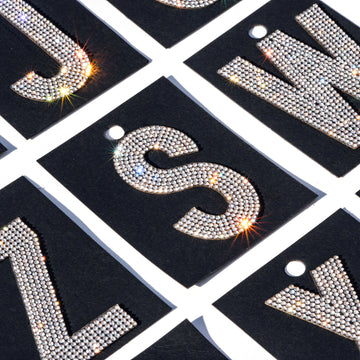 3" Rhinestone Iron On Letters | Crystal Letter Patch | L-6