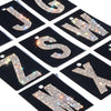 3" Rhinestone Iron On Letters | Crystal Letter Patch | L-6