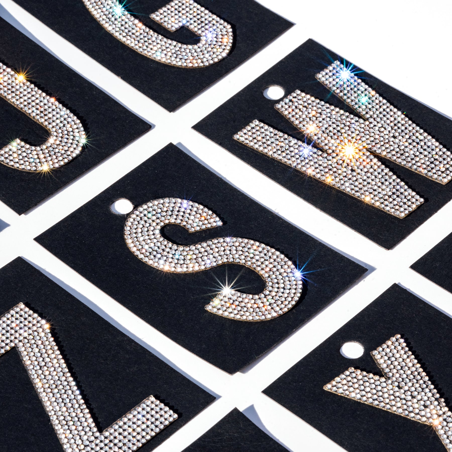 2 Rhinestone Hotfix Small Patch Letters Numbers Symbols in