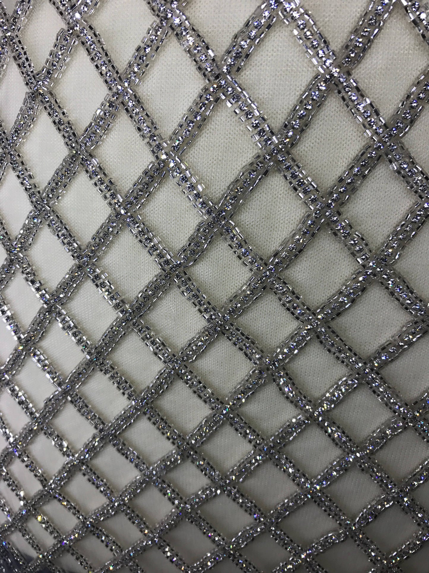Crisscross Rhinestone Panel