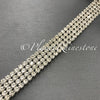 Silver Four Row Crystal Trim | T-5