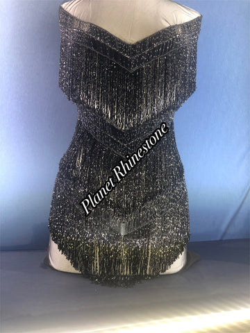 Amelia Beaded Fringe Bodice