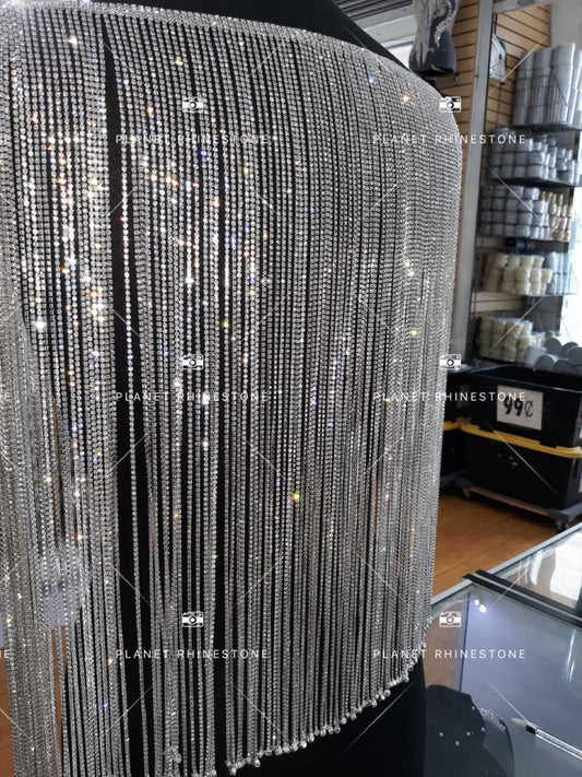 18" Crystal Fringes | Rhinestone Fringe