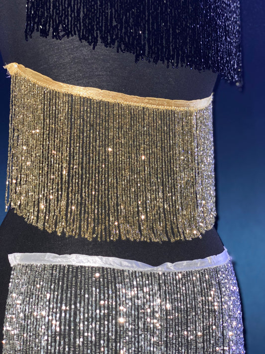 Beaded Fringe Trim | Rhinestone Fringe Trim