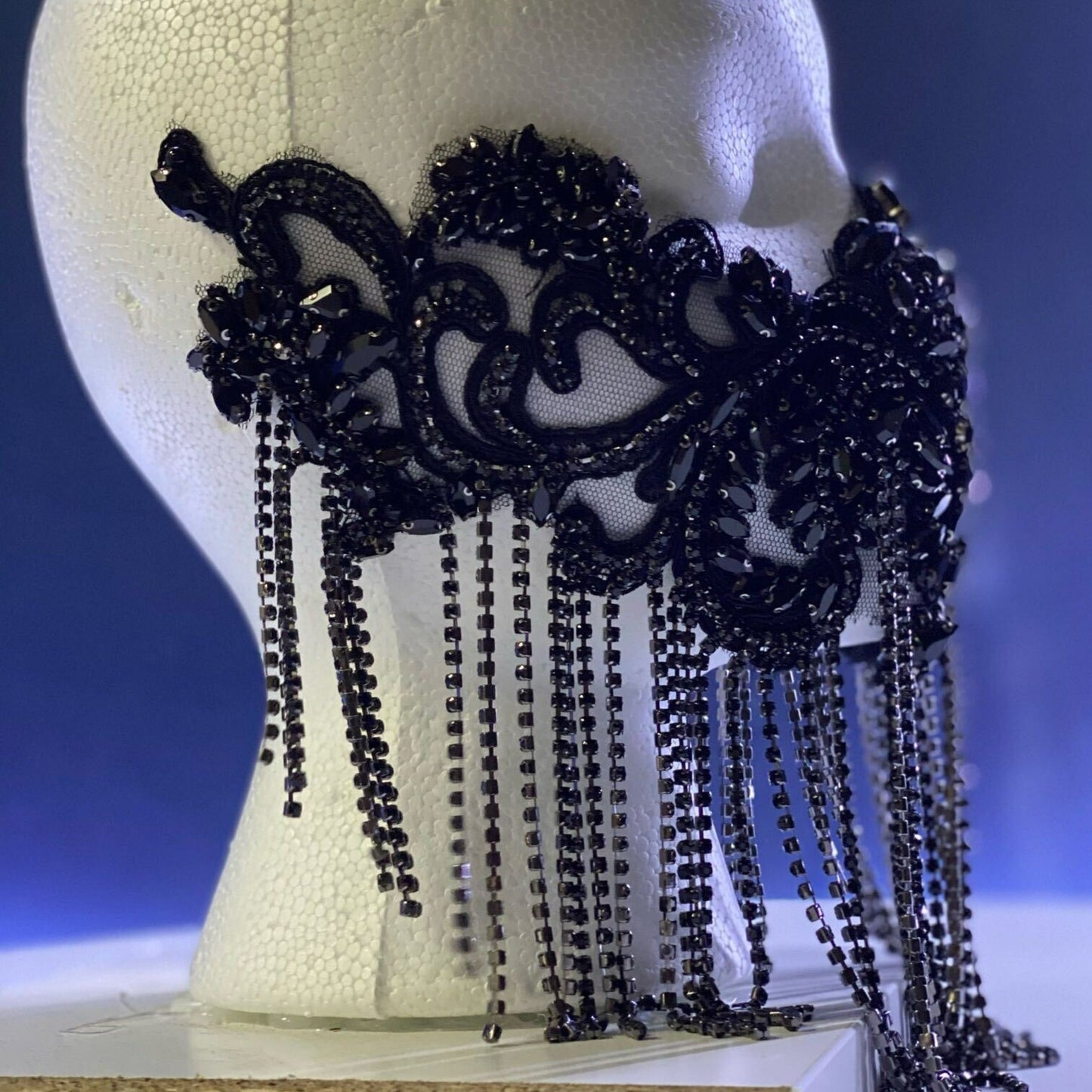 Rhinestone Fringe Applique