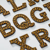 2" Gold Iron On Rhinestone Letters & Numbers | L-1