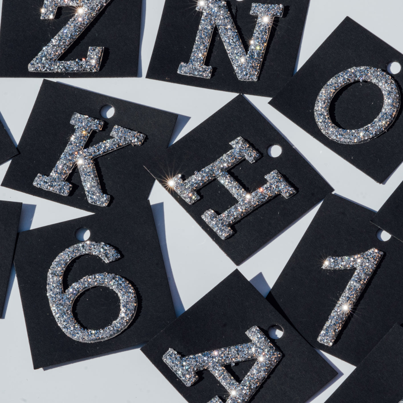 2" Rhinestone Iron On Letters & Numbers | L-10