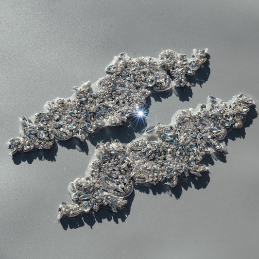 Crystal Lace Applique Pair